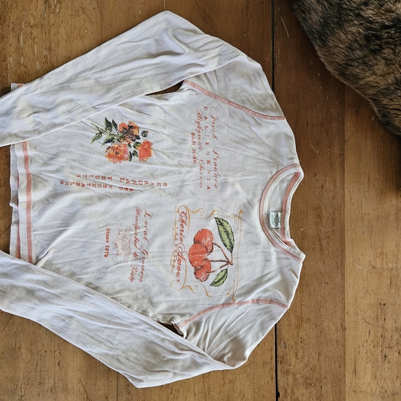 Urban Outfitters Tops - Urban Outfitters Long Sleeve Shirt with Cherry and Floral Print
